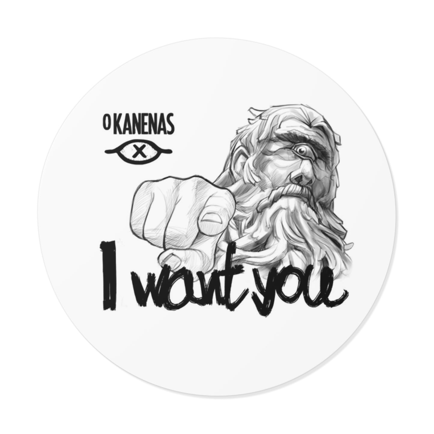 Cyclop Round Vinyl Stickers
