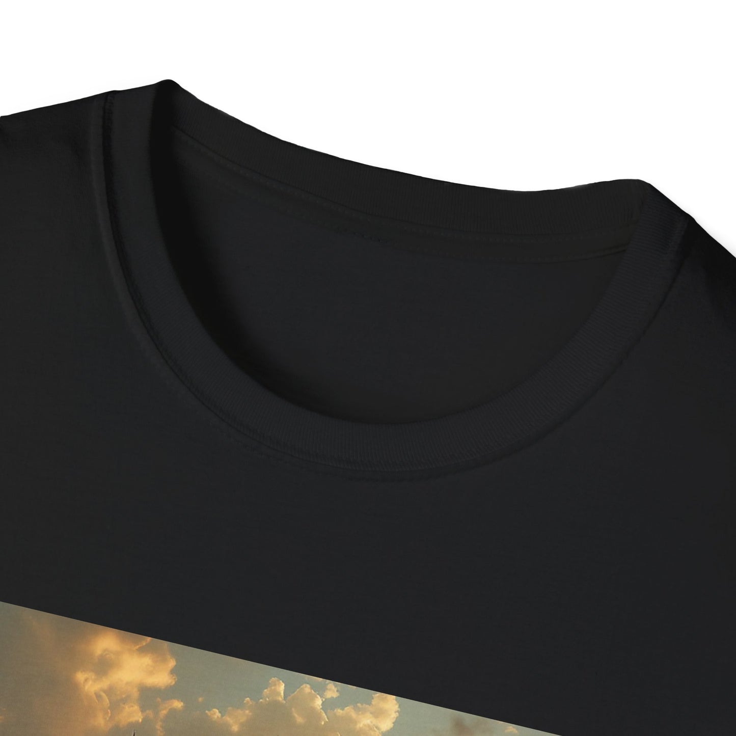 Godless Sunset Graphic T-Shirt — Vintage Beach Temple Design