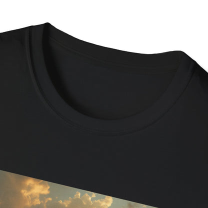 Godless Sunset Graphic T-Shirt — Vintage Beach Temple Design