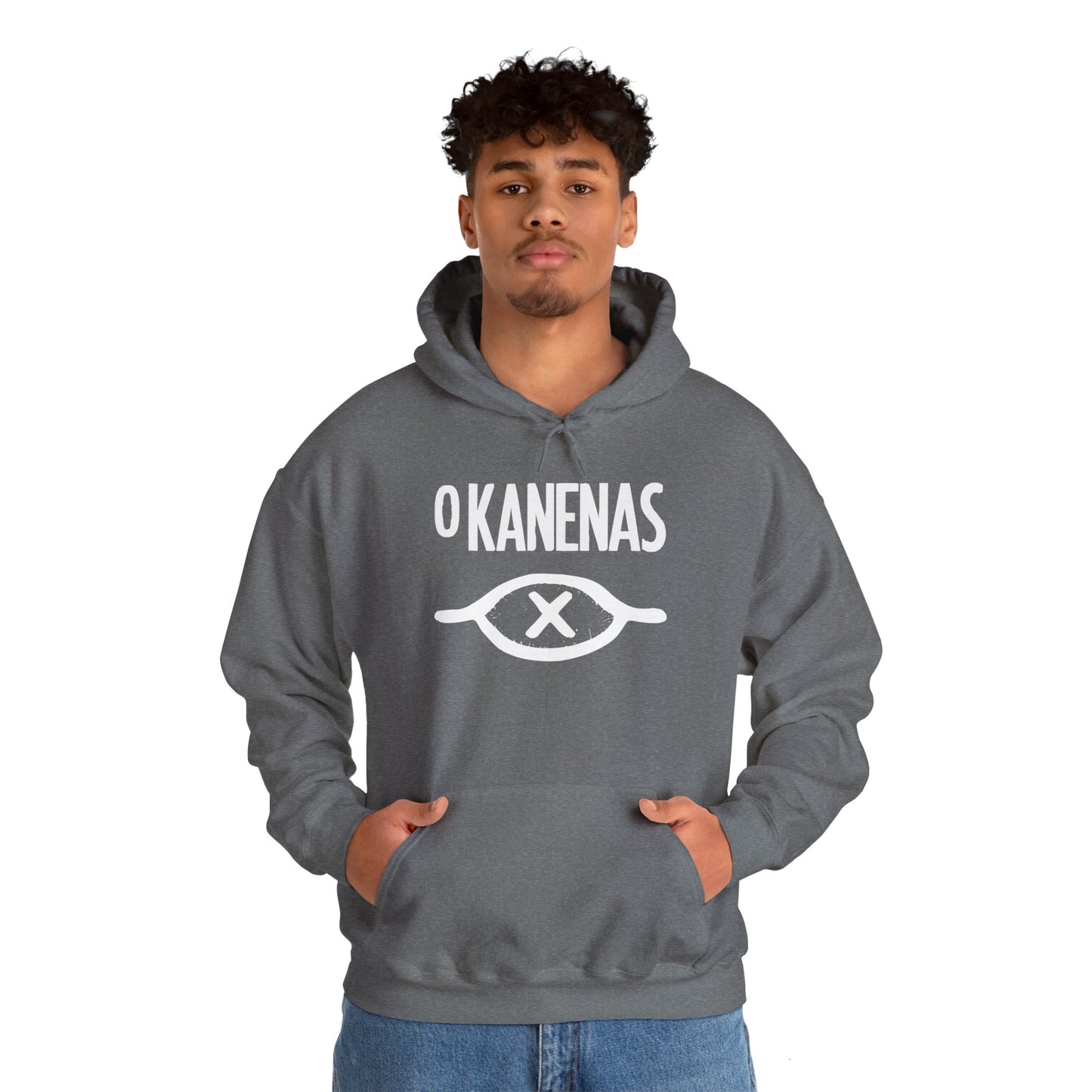 Sudadera con capucha unisex de mezcla pesada O KANENAS 