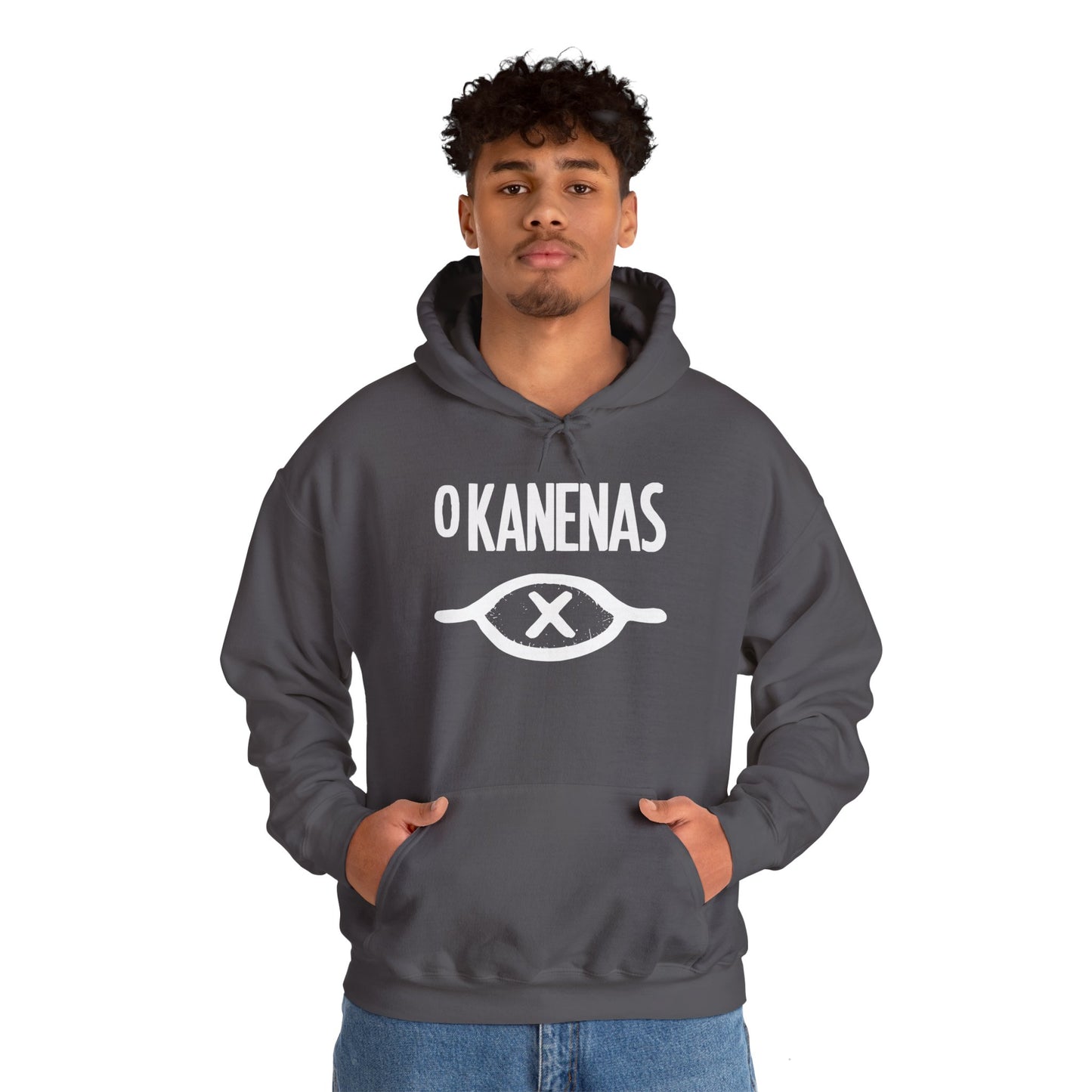 Sudadera con capucha unisex de mezcla pesada O KANENAS 