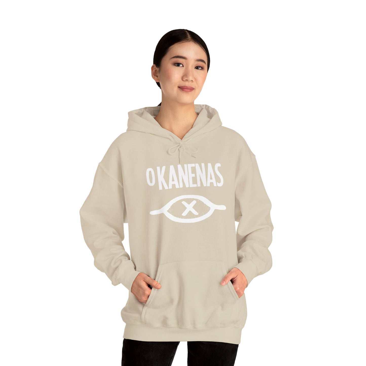 Sudadera con capucha unisex de mezcla pesada O KANENAS 