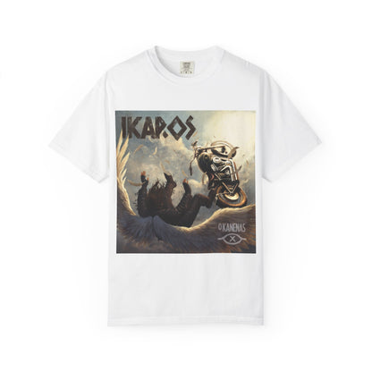 Ikaros Mythic Motorcycle T-Shirt — OKANEMAS Winged Rider Graphic Tee