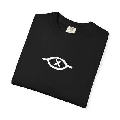 Minimalist Eye Logo T-Shirt — Black Graphic Tee