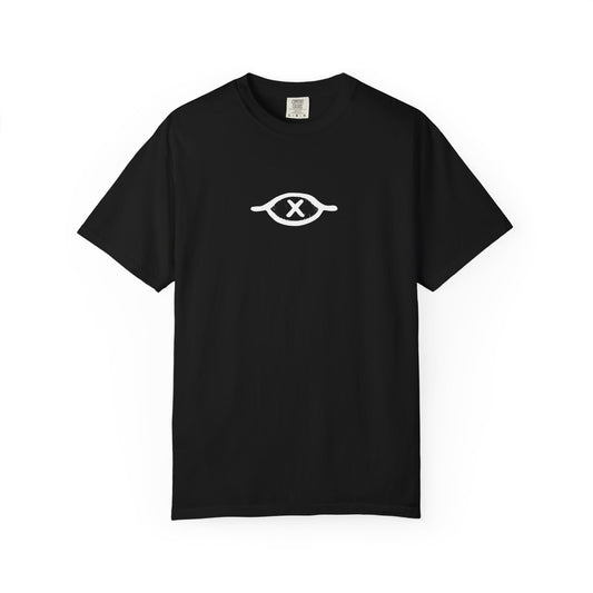 Minimalist Eye Logo T-Shirt — Black Graphic Tee