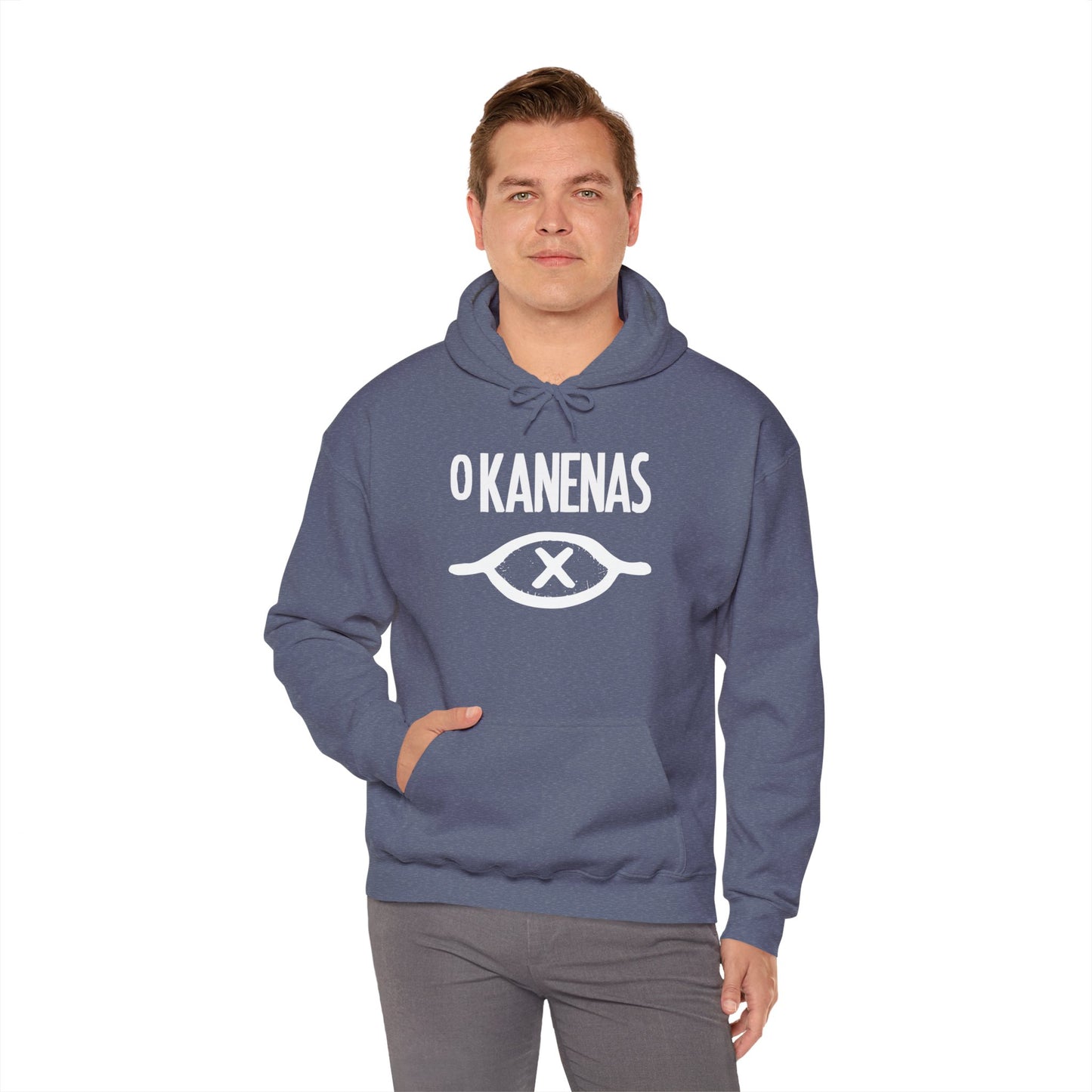 Sudadera con capucha unisex de mezcla pesada O KANENAS 