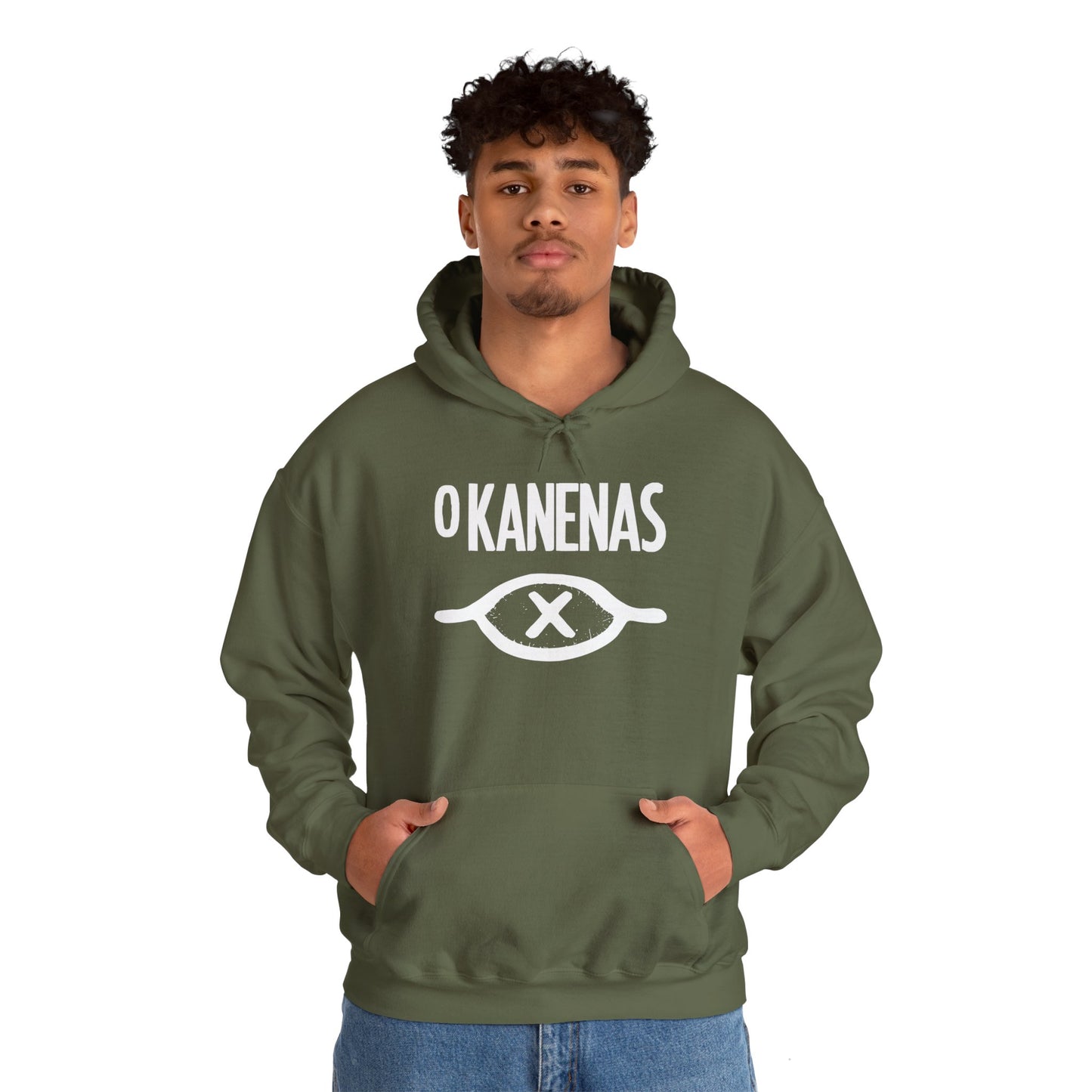 Sudadera con capucha unisex de mezcla pesada O KANENAS 