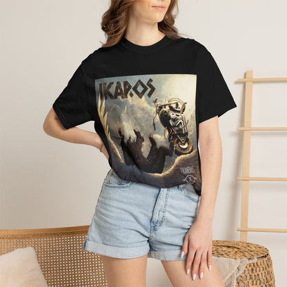 Ikaros Mythic Motorcycle T-Shirt — OKANEMAS Winged Rider Graphic Tee